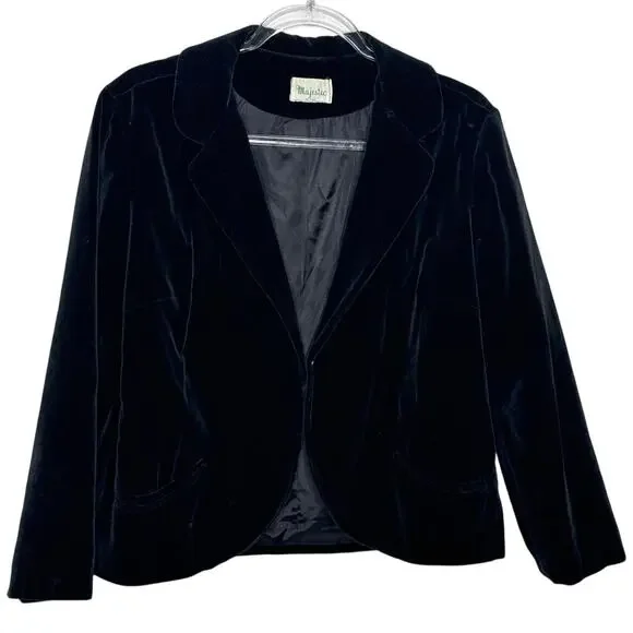 Vintage 1950s–60s Majestic Black Velvet Bolero Jacket Medium - Picture 2 of 15